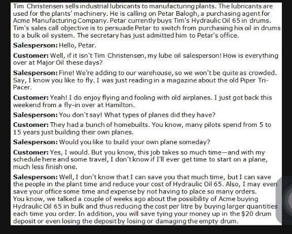 Tim Christensen sells industrial lubricants to