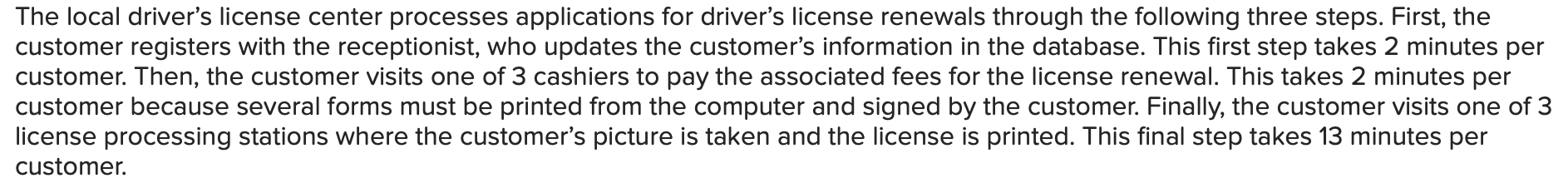 The local driver's license center processes