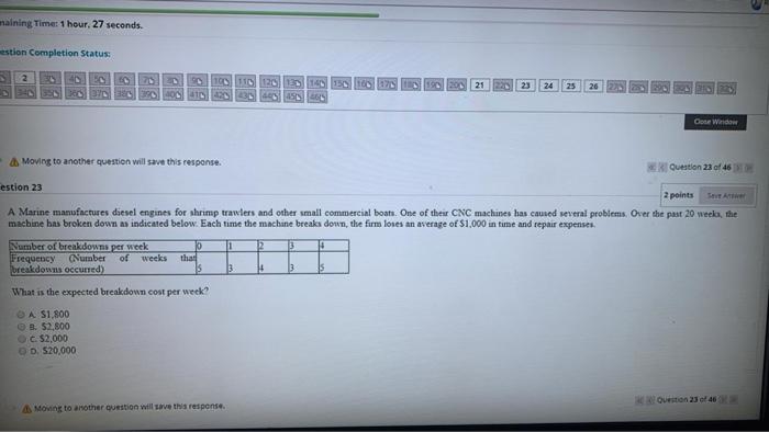 which one ? maining Time: 1 hour. 27 seconds