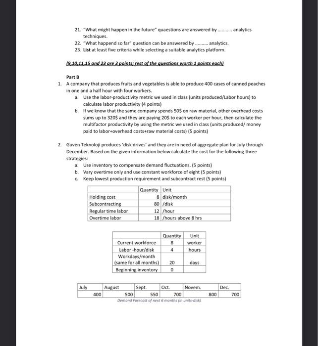 help please:( 105 points in Total ( 5 points