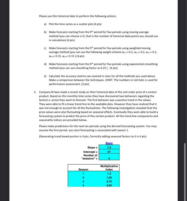 help please:( 105 points in Total ( 5 points