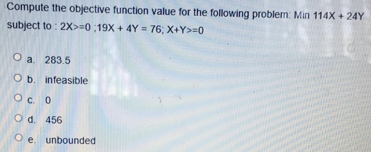 Compute the objective function value for the