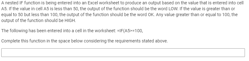 A nested IF function is being entered into an