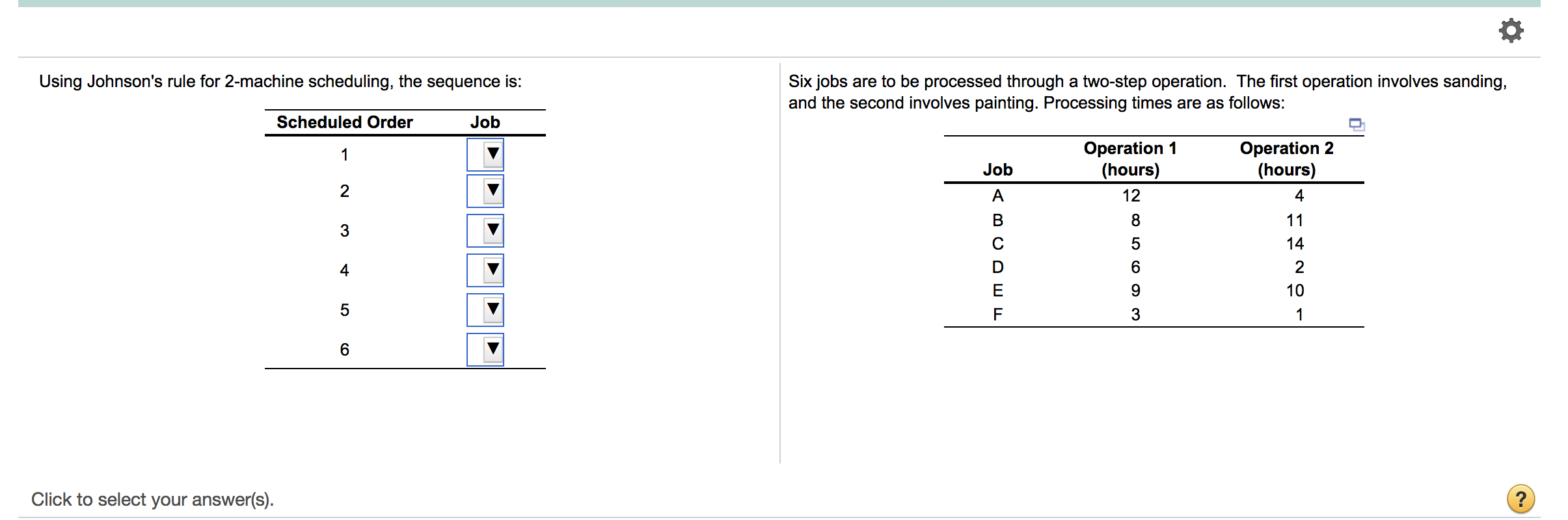 Using Johnson's rule for 2-machine scheduling,