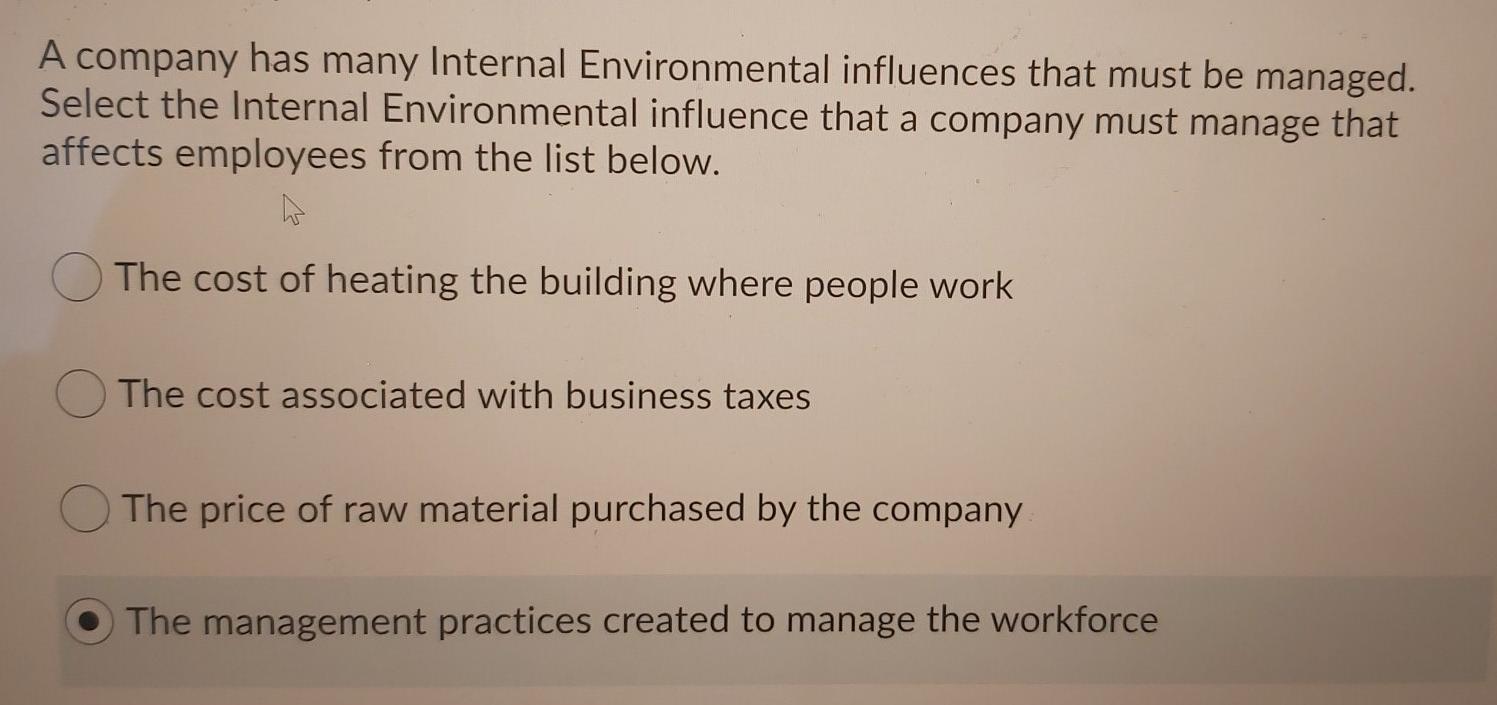 not sure 2 A company has many Internal