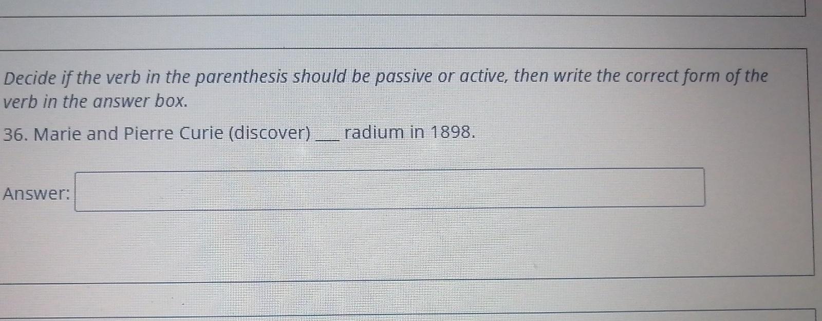 Decide if the verb in the parenthesis should be