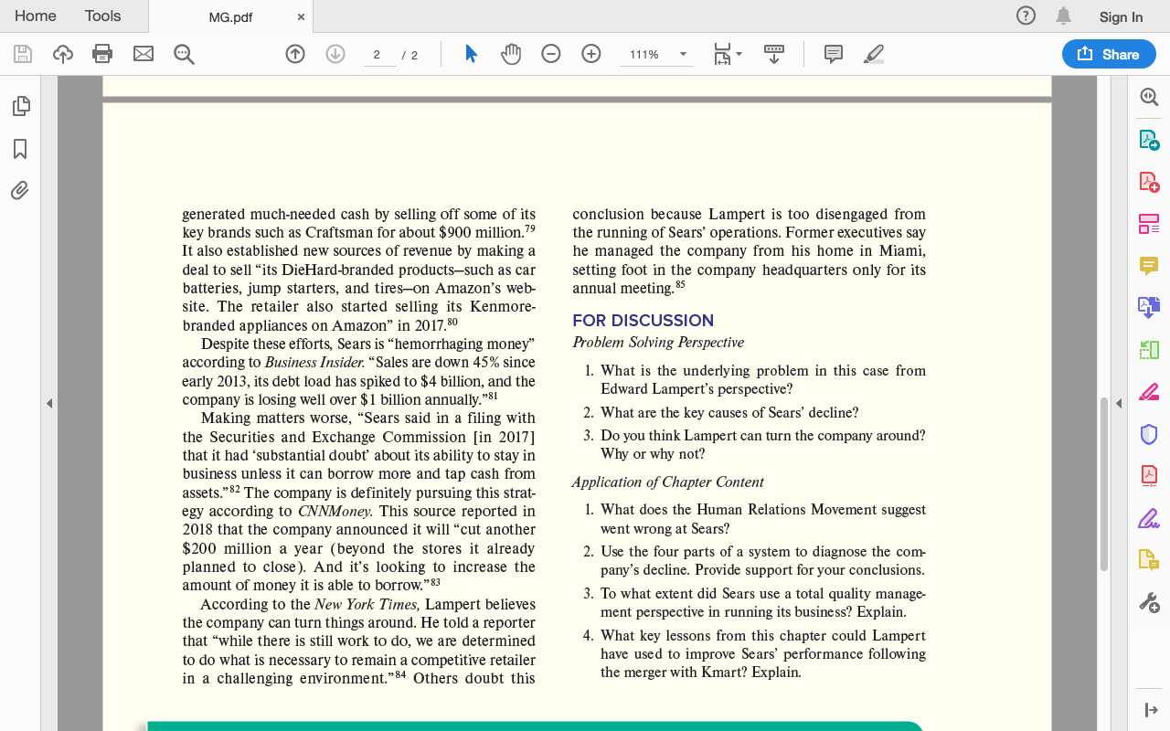 please read the above case and answer the