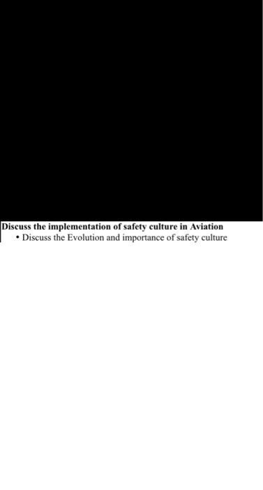 safety culture of aviation Discuss the