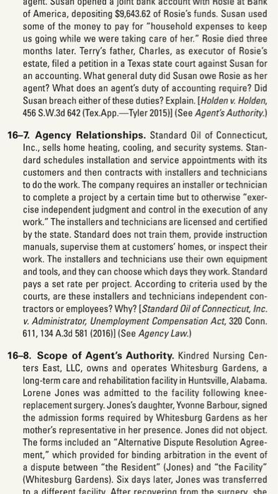 agent. opened a joint of America, depositing