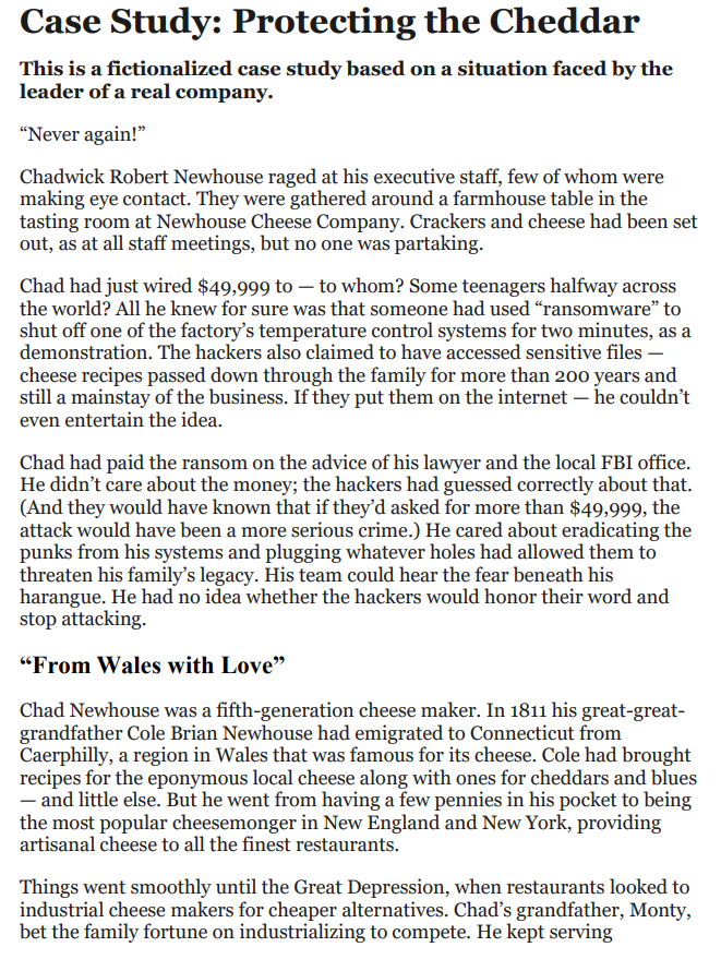 Question QUESTION: Explain the decision Chad (the