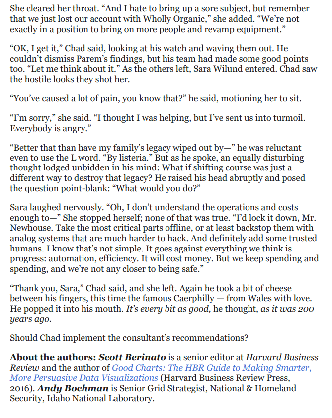 Question QUESTION: Explain the decision Chad (the