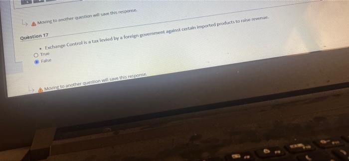 Moving to another question will save this