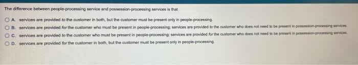 The difference between people processing service