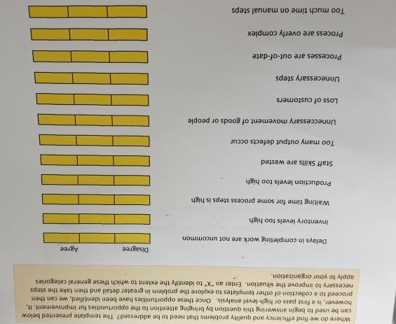 Where do we find efficiency and quality problems