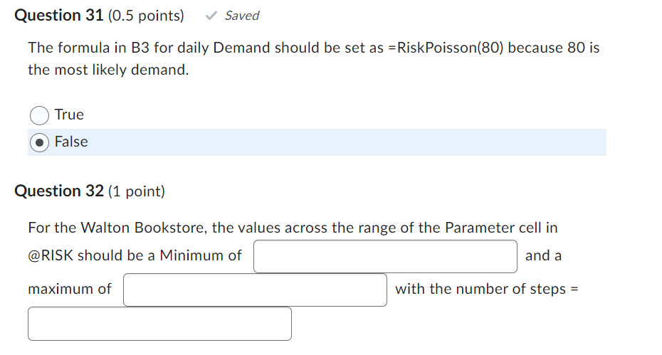Use the following information for the next 2