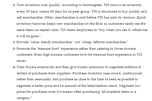 Read the Mini-Case on TJX Companies, write a