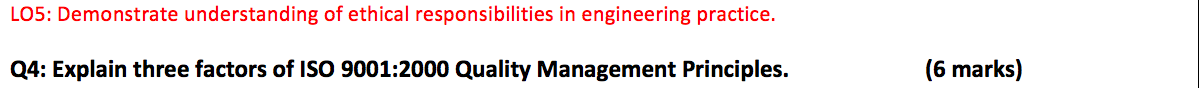 LO5: Demonstrate understanding of ethical