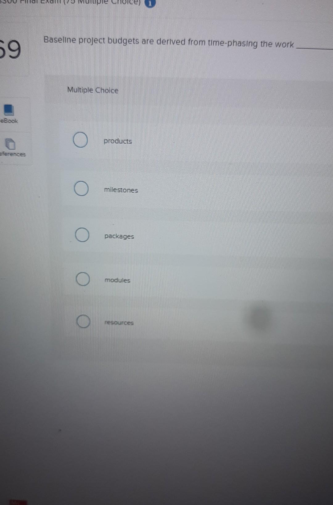 69 59 eBook O eferences Baseline project budgets