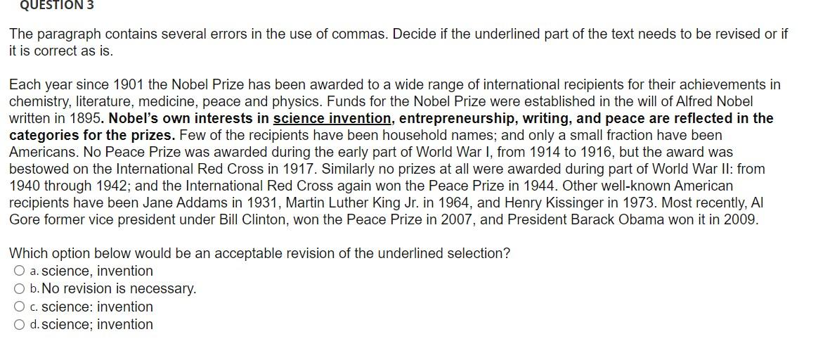 QUESTION 2 The paragraph contains several errors