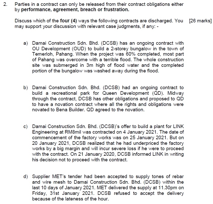 PLS ANSWER QUESTION C & D PLS ANSWER QUESTION C&D