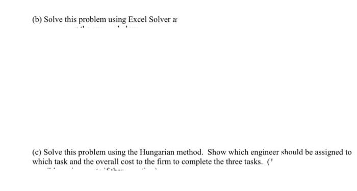 for part b we need to solve it in solver using