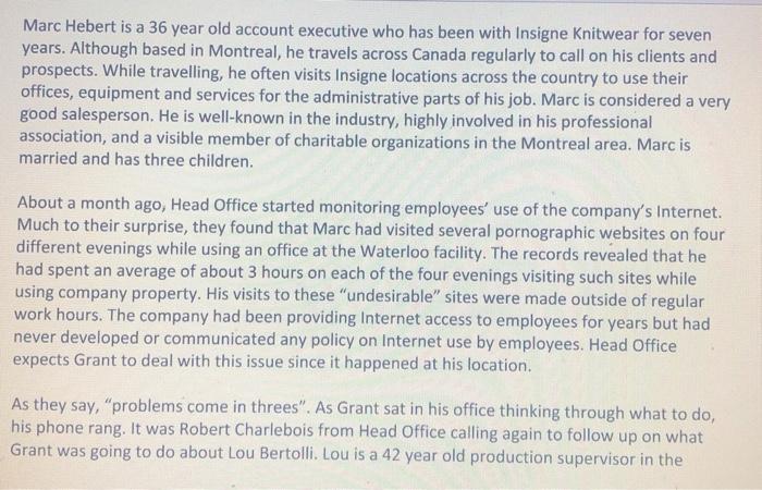 Individual Case Study Assignment: Employee