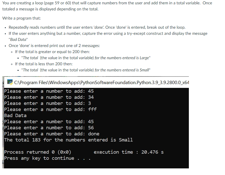 . You are creating a loop (page 59 or 60) that
