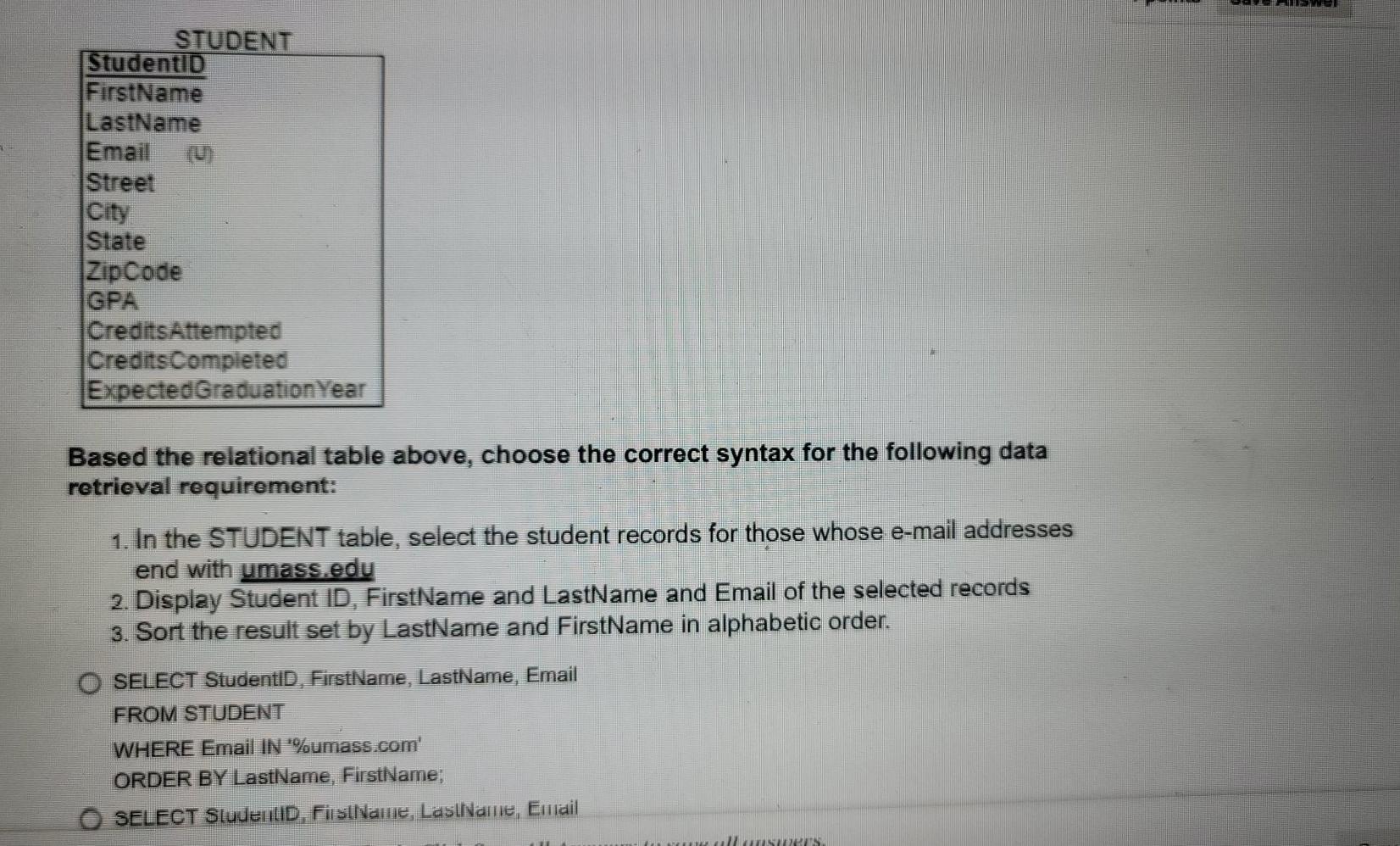 LLLL STUDENT Studenti FirstName LastName Email