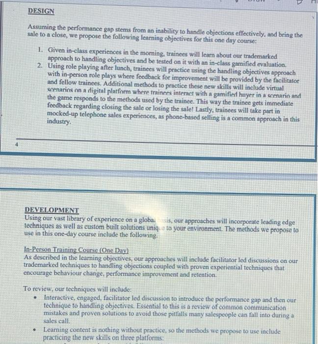 TRAINING AND DEVELOPMENT ( continue) URGENT