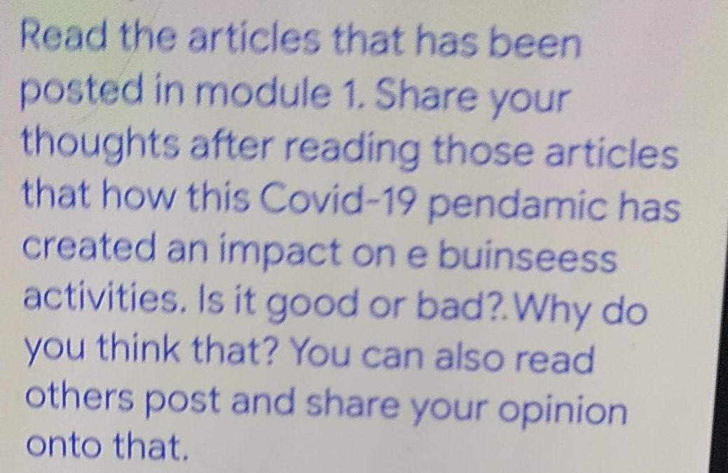 Read the articles that has been posted in module