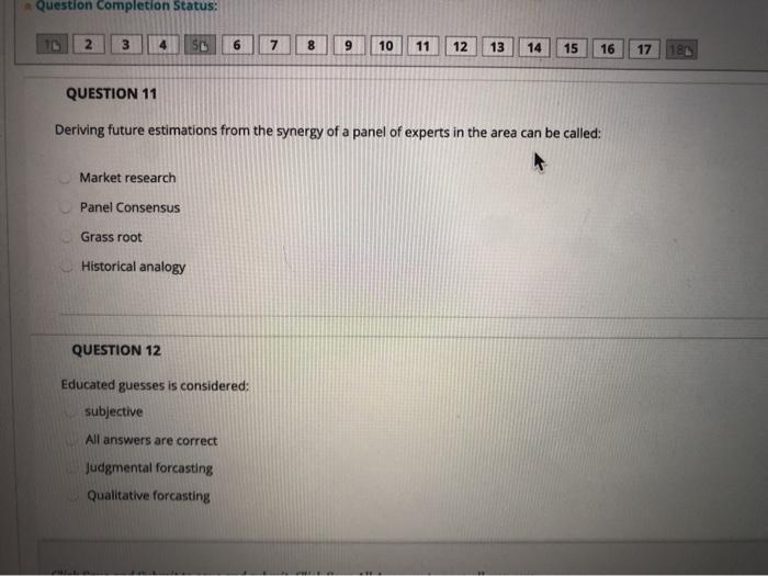 Question Completion Status: 10 3 7 10 11 12 13 14