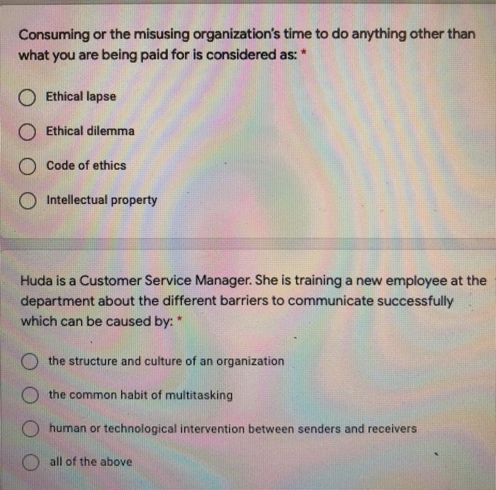 Consuming or the misusing organization's time to