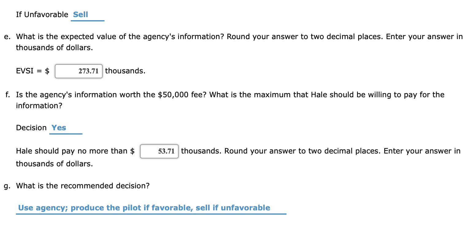 Problem 13-19 (Algorithmic) Hale's TV Productions