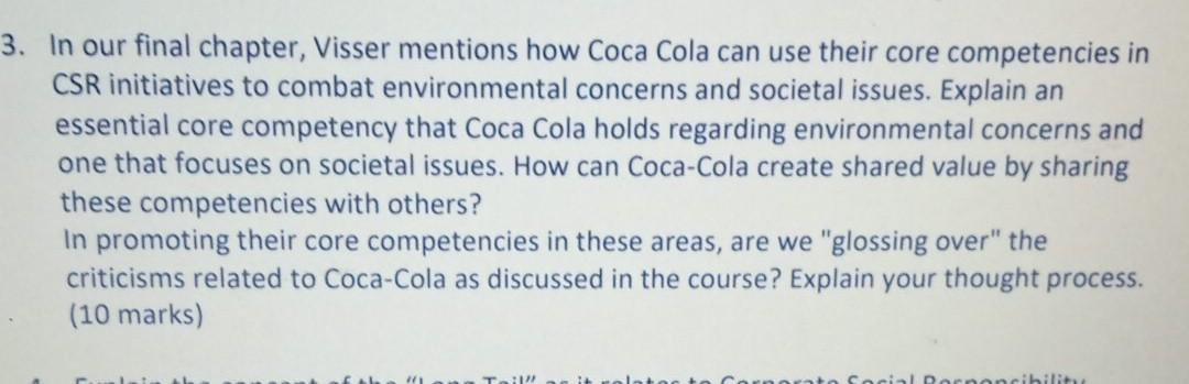 3. In our final chapter, Visser mentions how Coca