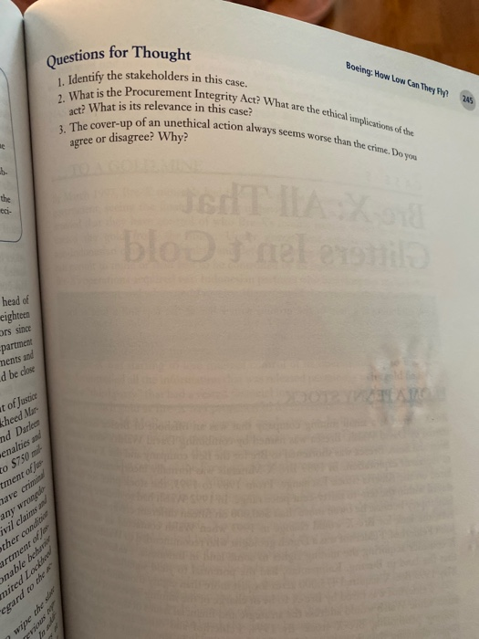 questions at end please hy CASE 4 Boeing: How Low
