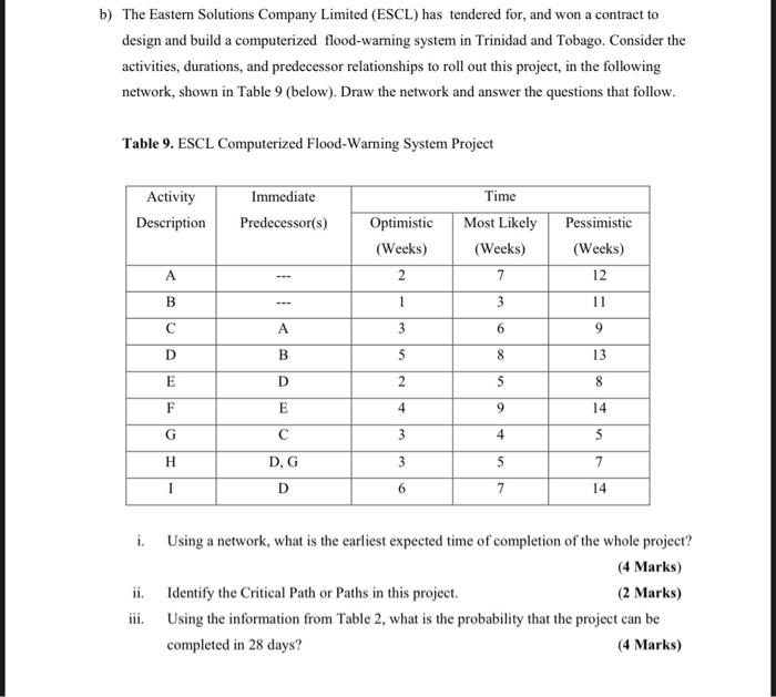 Please show full working and solutions a) The