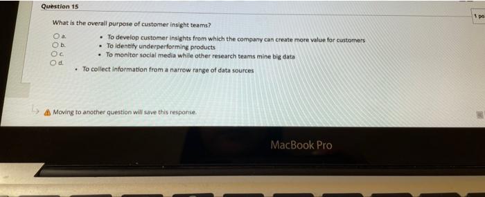 Moving to another question will save this