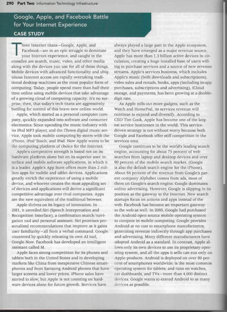 290 Part Two Information Technology