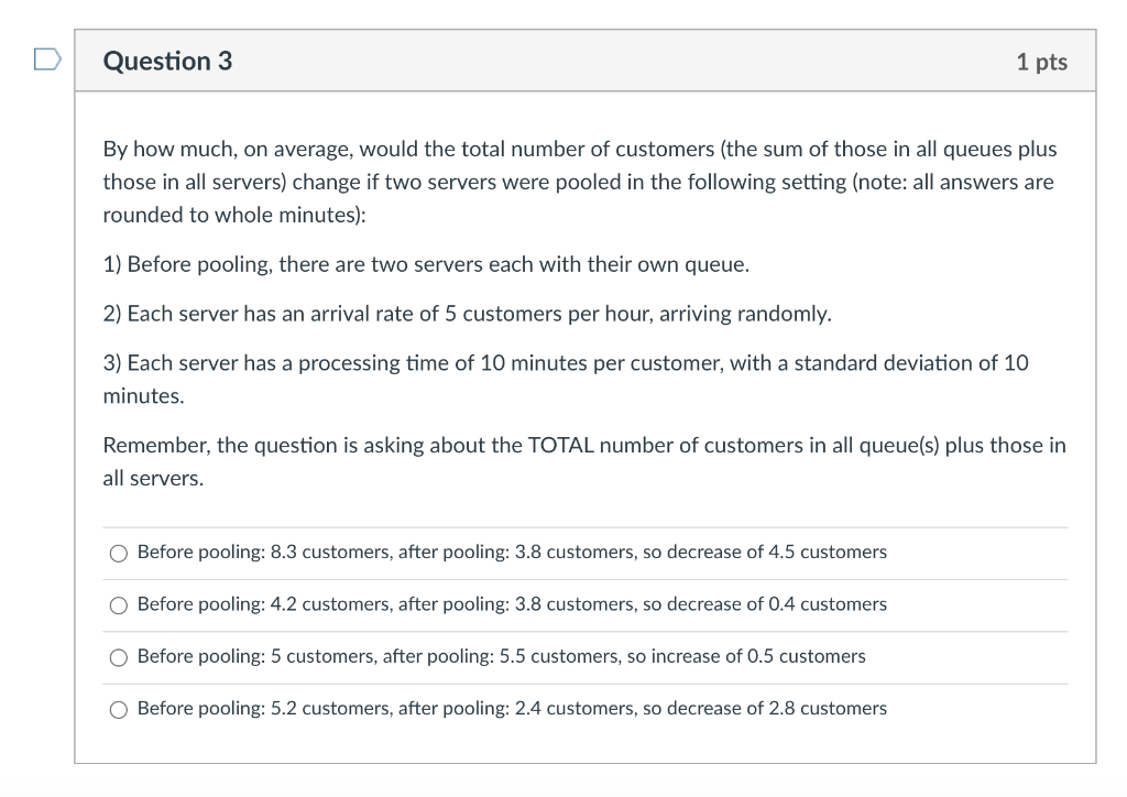 The correct answer is: Before pooling: 8.3
