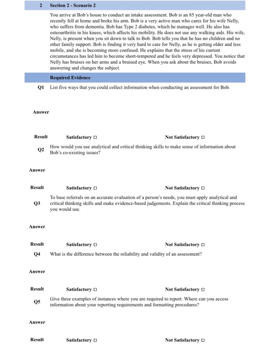 2 Section 2 - Scenario 2 You arrive at Bob's