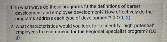 1. in what ways do these programs fit the