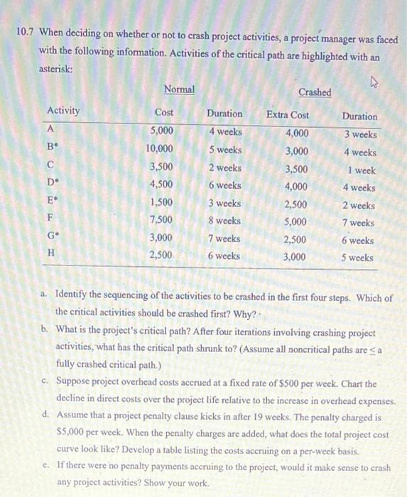 10.7 When deciding on whether or not to crash