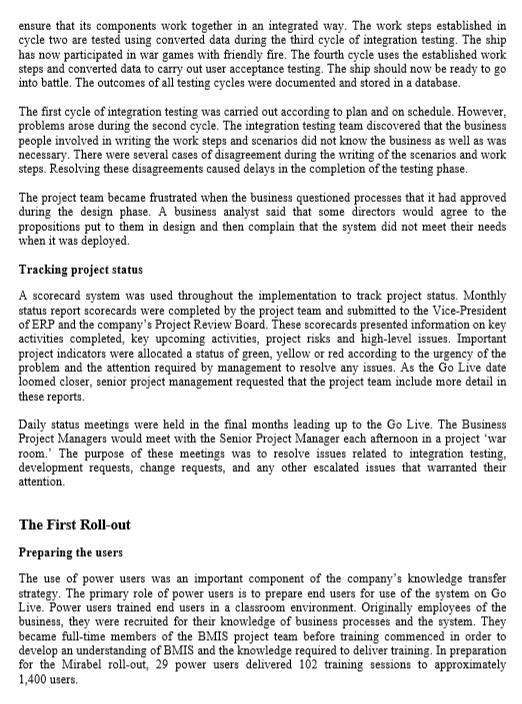 Post-mortem of the first phase: How should a