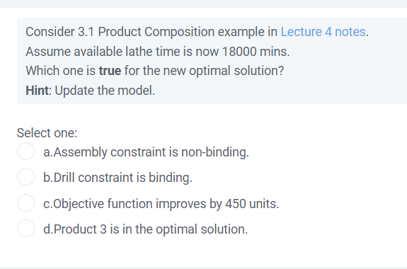 Consider 3.1 Product Composition example in