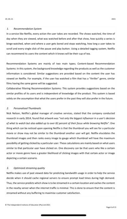 use the case study before asking ; Conceptual fit