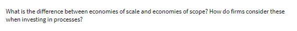 What is the difference between economies of scale