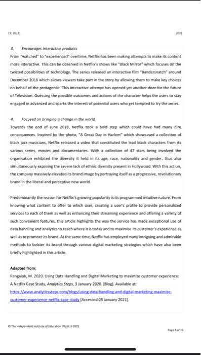 use the case study before asking ; Conceptual fit