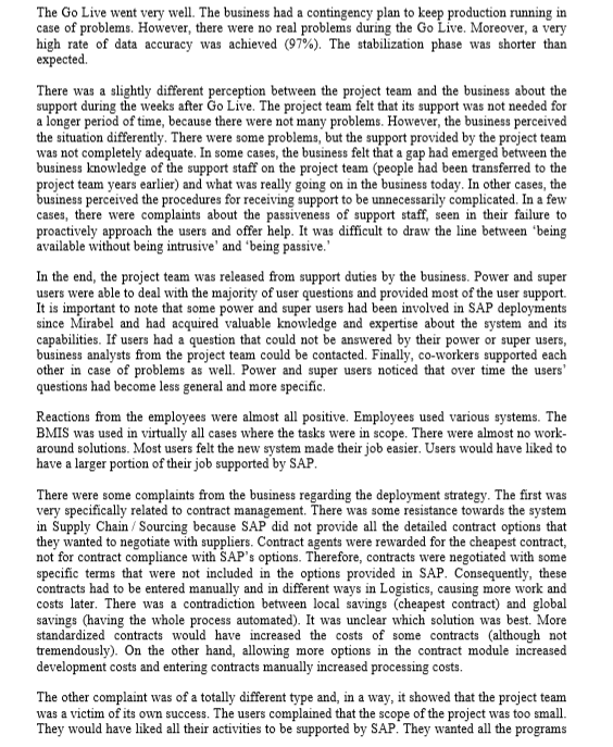 Post-mortem of the first phase: How should a