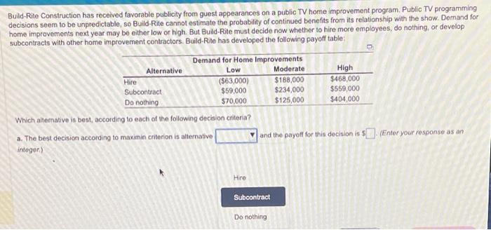 Build-Rite Construction has received favorable