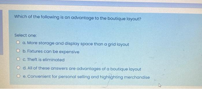 Which of the following is an advantage to the